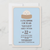 Kleine dumpling op de weg blauw Baby shower Kaart (Voorkant)