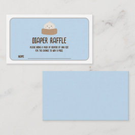 Kleine dumpling op de weg Luier Raffle tickets Informatiekaartje