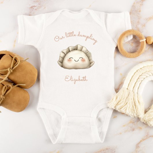 Kleine Dumpling Persoonlijke Dim Sum Terracotta Romper