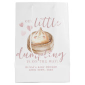 Kleine Dumpling Roze Meisje Baby shower Medium Gif Medium Cadeauzakje (Achterkant)