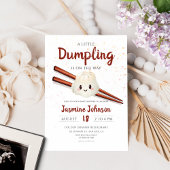 Kleine Dumpling Schattig Chinees Chopstick Baby sh Kaart