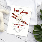 Kleine Dumpling Schattig Chinees Chopstick Baby sh Kaart