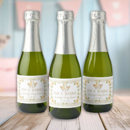 Kleine Dwaas Gans Geslacht Neutrale Babyborrel Sparkling Wijnetiket