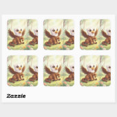 Kleine Eagorse in Bloei Vierkante Sticker (Vel)