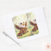 Kleine Eagorse in Bloei Vierkante Sticker (Envelop)