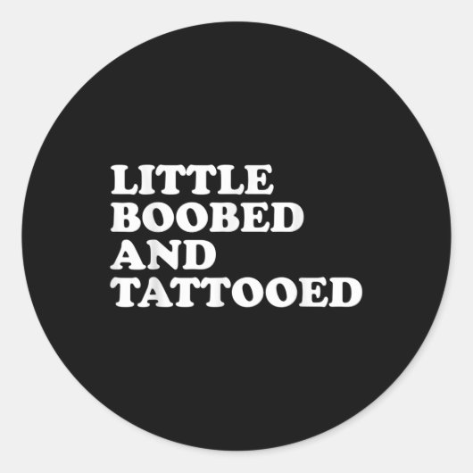 Kleine Ed en getatoeëerd - Tattoo Ronde Sticker (Voorkant)