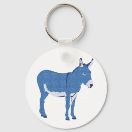 Kleine Eddie Donkey is niet echt blauw Sleutelhanger