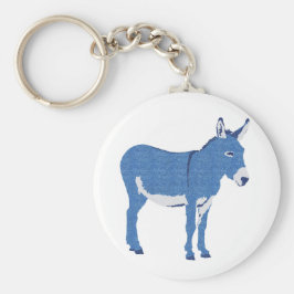 Kleine Eddie Donkey is niet echt blauw Sleutelhanger