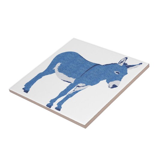 Kleine Eddie Donkey is niet echt blauw Tegeltje (Zijkant)
