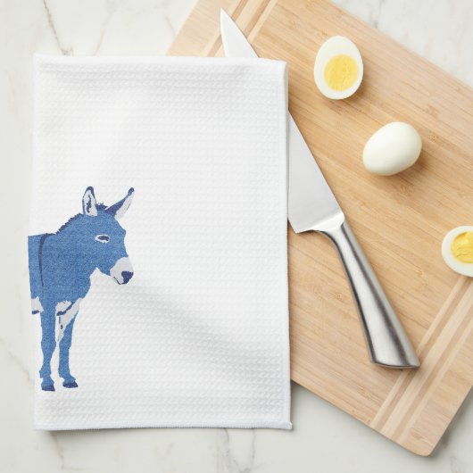 Kleine Eddie Donkey is niet echt blauw Theedoek (Quarter Fold)