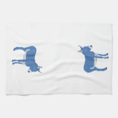 Kleine Eddie Donkey is niet echt blauw Theedoek (Horizontaal)