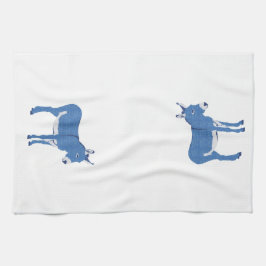 Kleine Eddie Donkey is niet echt blauw Theedoek