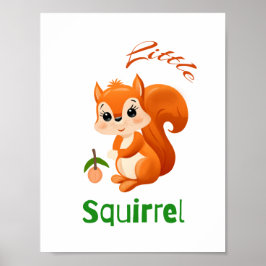 Kleine eekhoorn poster