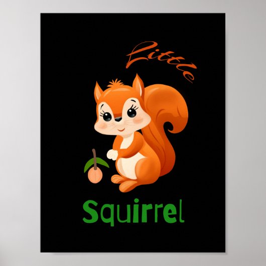 Kleine eekhoorn  poster (Voorkant)