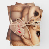 Kleine eekhoorntjes in liefde inpakpapier vel (In situ)