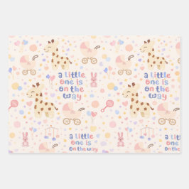 Kleine Eén Baby Shower Inpakpapier Vel