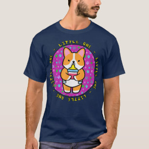 KLEINE EEN Babycorgi-puppy met babyfles T-shirt