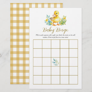 Kleine Eend Baby Shower Bingo Spel