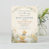 Kleine Eend Baby Shower Kaart (Staand voorkant)