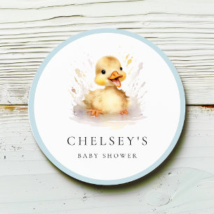 Kleine Eend Baby Shower Ronde Sticker