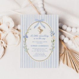 Kleine Eend Cottage Blauwe Baby Shower Kaart