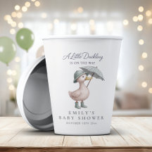 Kleine Eend Groene Geslachtsneutrale Baby Shower
