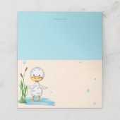 Kleine eend in een baby shower van een vijver plaatskaartje (Buitenkant ongevouwen)