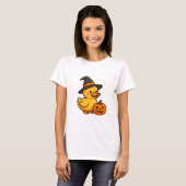 Kleine eend in Halloweenwereld Dames T-shirts (Voorkant volledig)