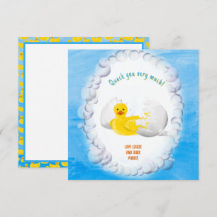 Kleine eend komt binnenkort uit het ei Baby Shower