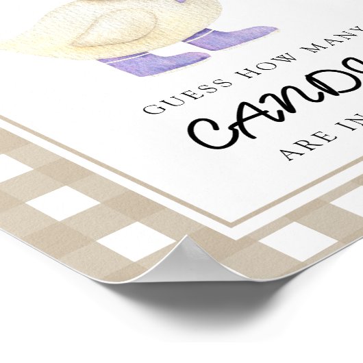 Kleine eend - raad eens hoeveel snoepjes poster (Hoek)