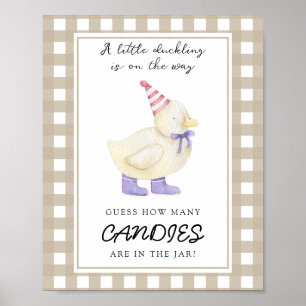 Kleine eend - raad eens hoeveel snoepjes poster