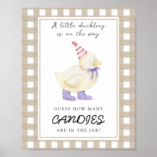 Kleine eend - raad eens hoeveel snoepjes poster (Voorkant)