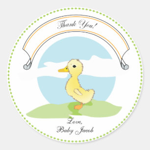Kleine eendje Baby shower Favor Sticker