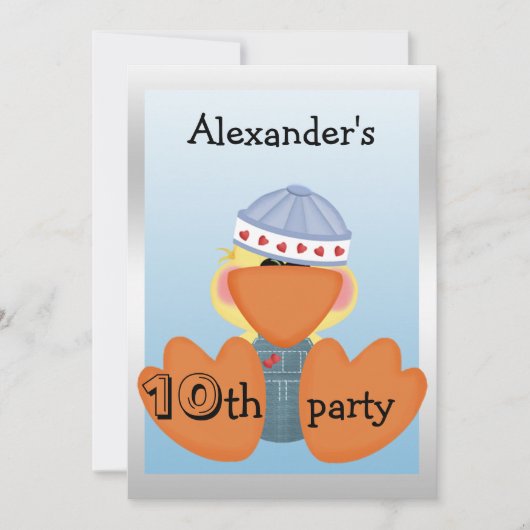 Kleine Eendjes, Liefdesharten & Botens 10e Verjaar Kaart (Voorkant)