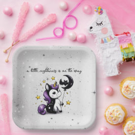 Kleine Eenhoorn Baby Borrel Papieren Bordje