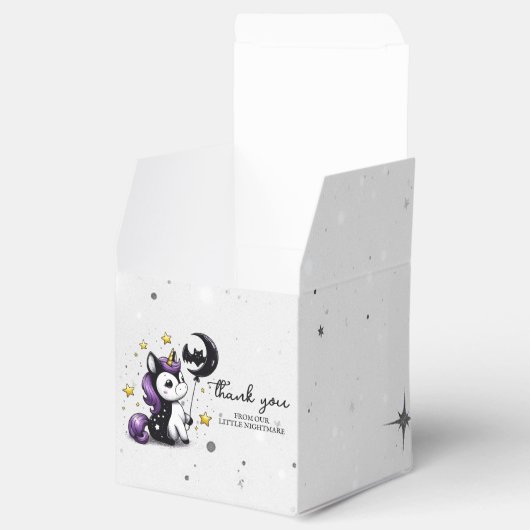 Kleine Eenhoorn Baby shower Bedankdoosjes (Geopend)