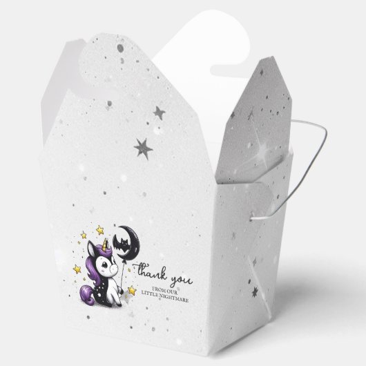 Kleine Eenhoorn Baby shower Bedankdoosjes (Geopend)