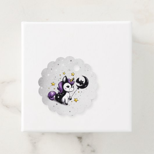 Kleine Eenhoorn Baby shower Bedankjes Labels (In situ)