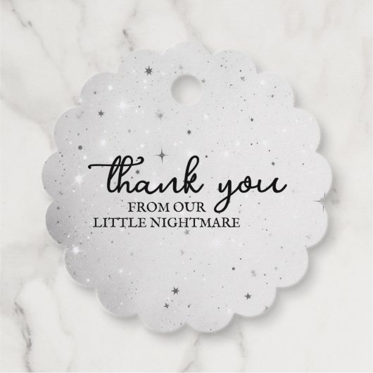 Kleine Eenhoorn Baby shower Bedankjes Labels (Achterkant)