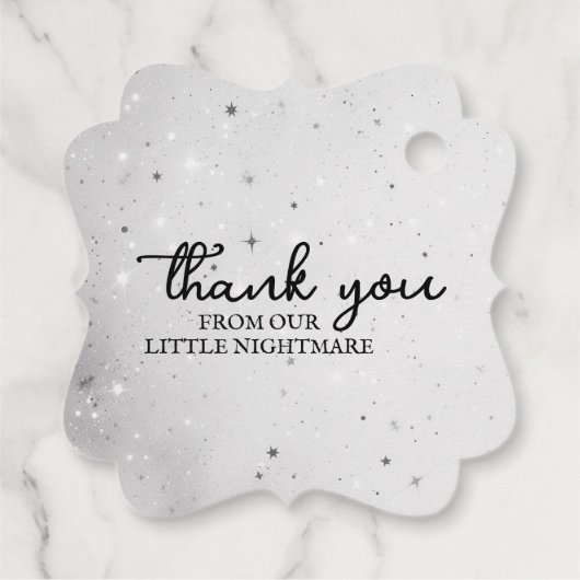 Kleine Eenhoorn Baby shower Bedankjes Labels (Achterkant)