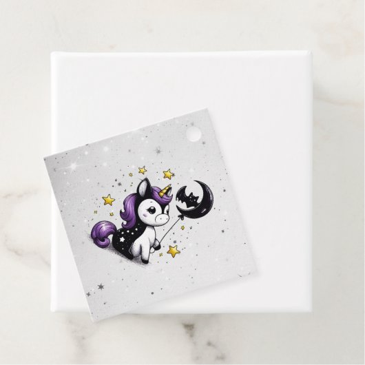 Kleine Eenhoorn Baby shower Bedankjes Labels (In situ)