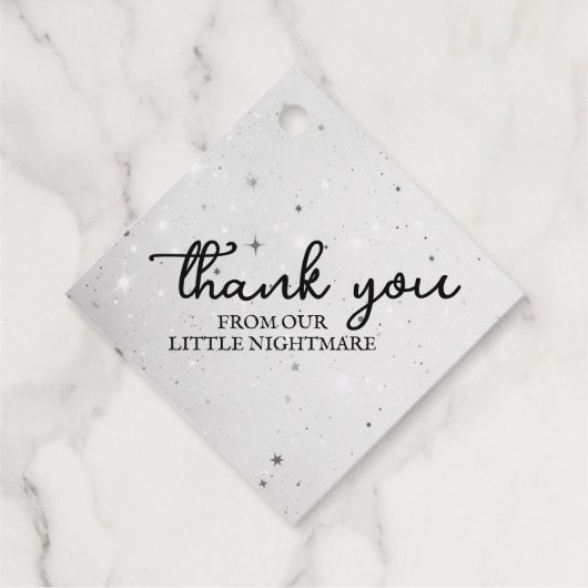 Kleine Eenhoorn Baby shower Bedankjes Labels (Achterkant)