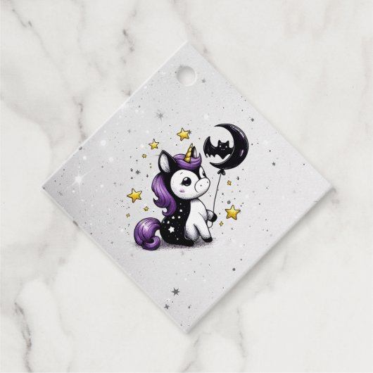 Kleine Eenhoorn Baby shower Bedankjes Labels (Voorkant)