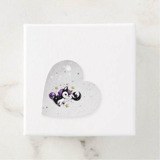 Kleine Eenhoorn Baby shower Bedankjes Labels (In situ)