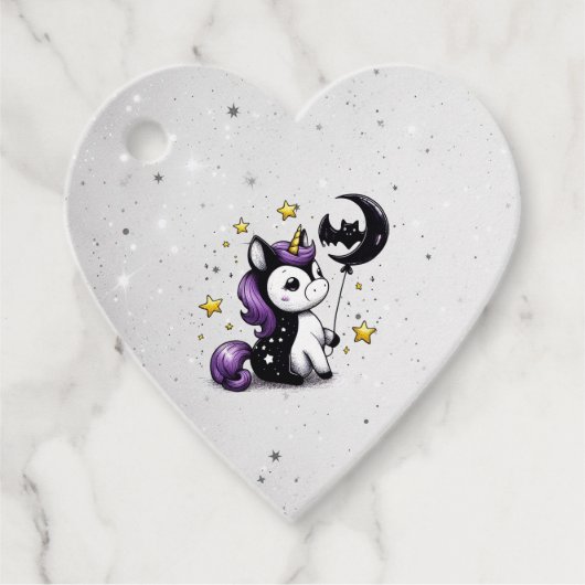 Kleine Eenhoorn Baby shower Bedankjes Labels (Voorkant)