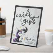 Kleine Eenhoorn Baby shower Kaarten & Geschenken Reclamebord Met Voetstuk (Insitu)