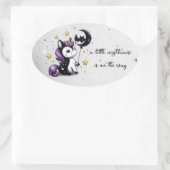 Kleine Eenhoorn Baby shower Ovale Sticker (Tas)
