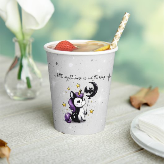 Kleine Eenhoorn Baby shower Papieren Bekers (Insitu)