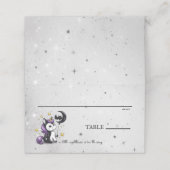 Kleine Eenhoorn Baby shower Plaatskaartje (Buitenkant ongevouwen)