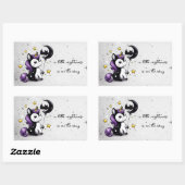 Kleine Eenhoorn Baby shower Rechthoekige Sticker (Vel)